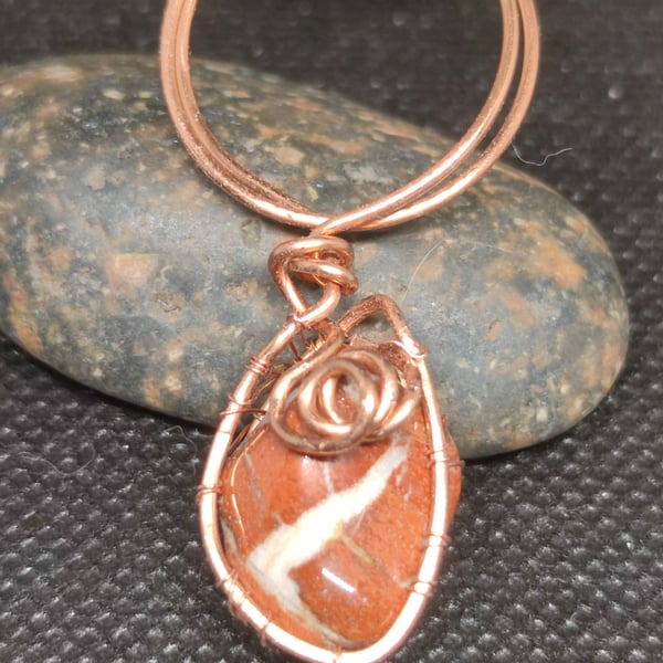 Small Red Jasper pendant 