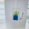 Fused glass keepsake birthday card with hanging decoration