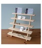 Space Saving 5 Tiered Display Stand with Reversible Grooved Shelving for Retail