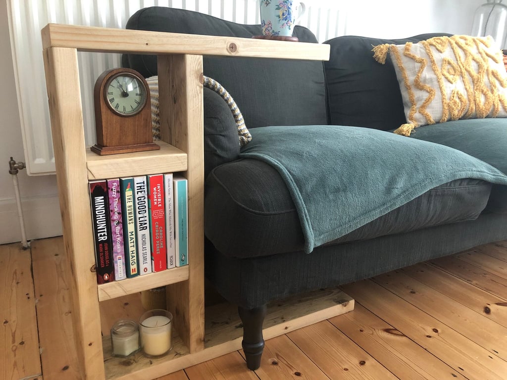 Sofa End Table with Lap tray Coffee Table Rustic Scaffold Boards THE MARTIN