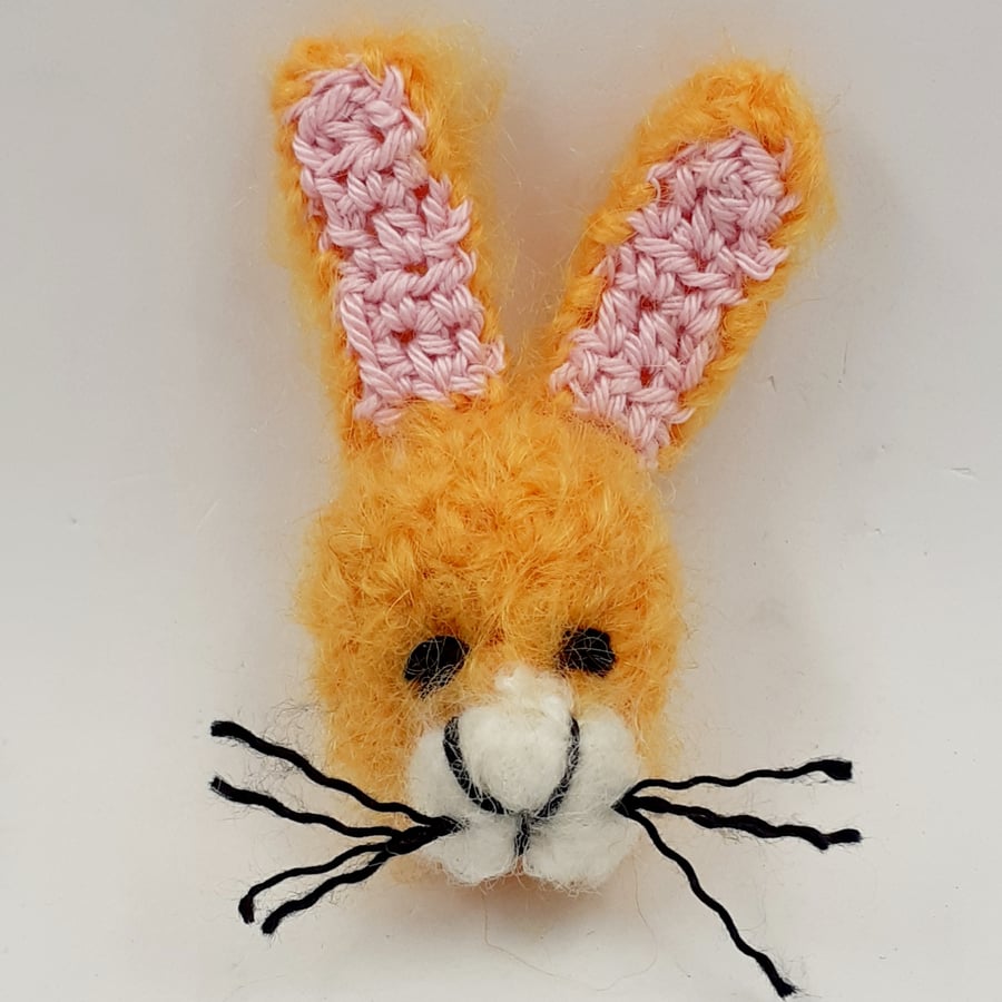 Reserved for Leah - Crochet 'Hoppy Easter' Brooch - Alternative to a Card
