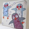 zombie penguins embroidery