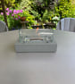 Handcrafted Concrete Tabletop Fire with Glass Surround – 14 x 8 Inch  - Image 1