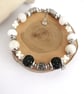 Monochrome bracelet, black and white beads, moonstone, agate coral beads - Image 2
