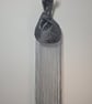 Silvery Grey satin Japanese knot bag with a floral 3D pattern and long tassels - Image 6