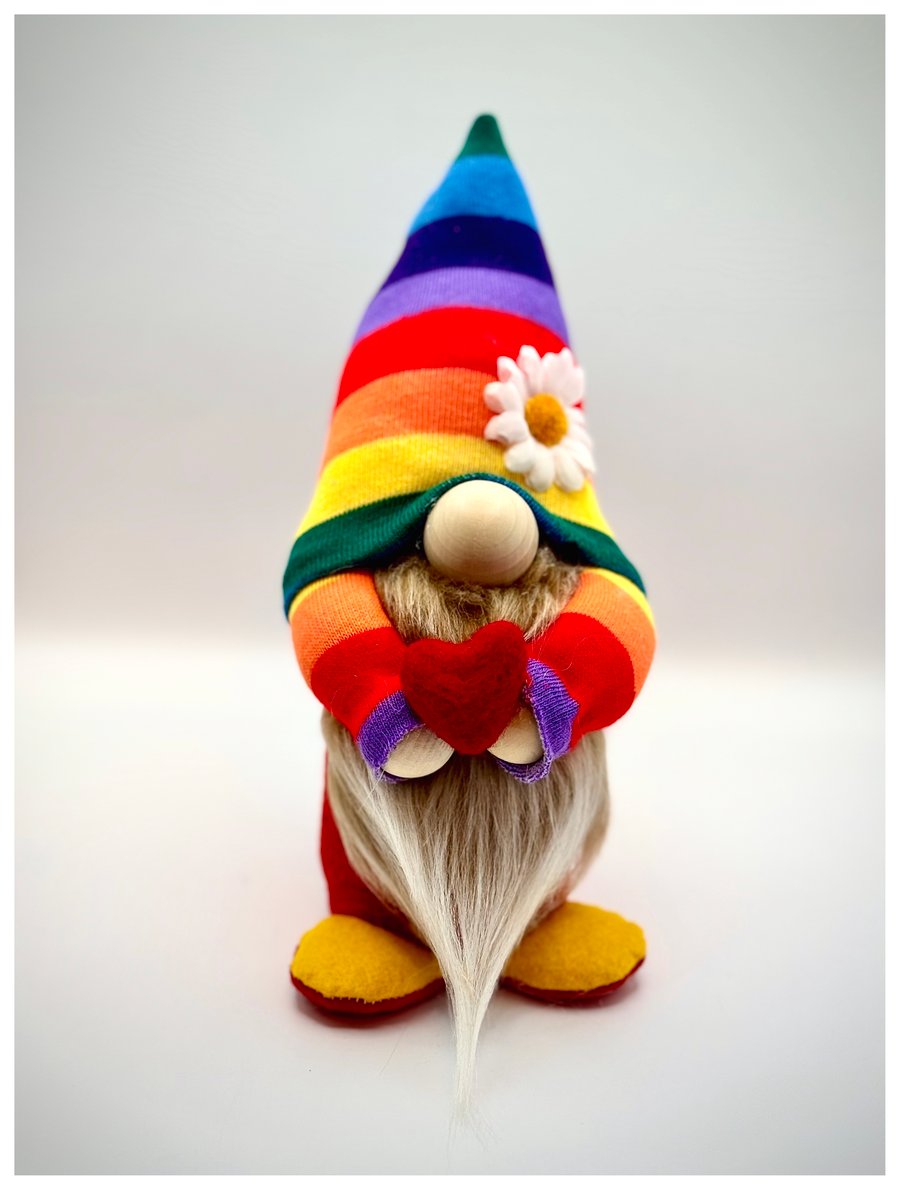 Handmade Mini Rainbow Gnome, Nordic, Gonk, Swedish Tomte