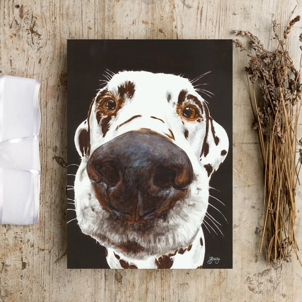 Dalmatian Greeting Card, Dog Card, Greetings Card, Puppy, Dog, Dalmatians, Dog