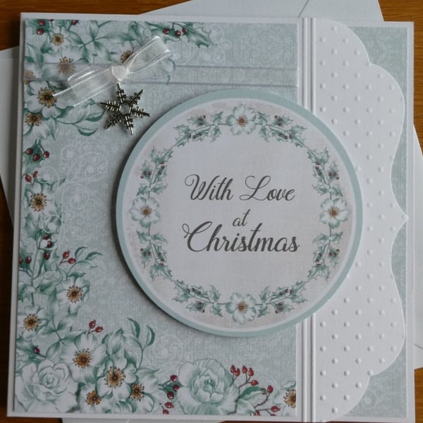 Seconds Sunday - With Love At Christmas Card - Snowflake Charm