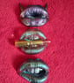 Handmade epoxy resin fridge magnet 'lips'.
