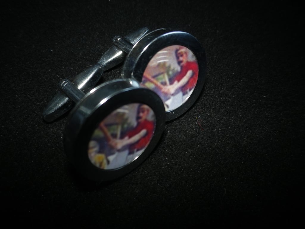 Vintage Baseball cufflinks, free shipping, gift wrapped, great image, Ref 1234