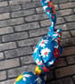 Blue Flowers Fabric Bead Necklace - Image 5