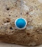 Minimalist Turquoise circle pendant. December birthstone - Image 2