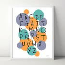 Alphabet A4 Art Print 