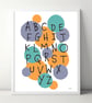 Alphabet A4 Art Print 