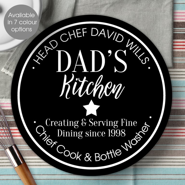 Personalised Kitchen wall sign plaque, gift idea for foodie, cook or baker