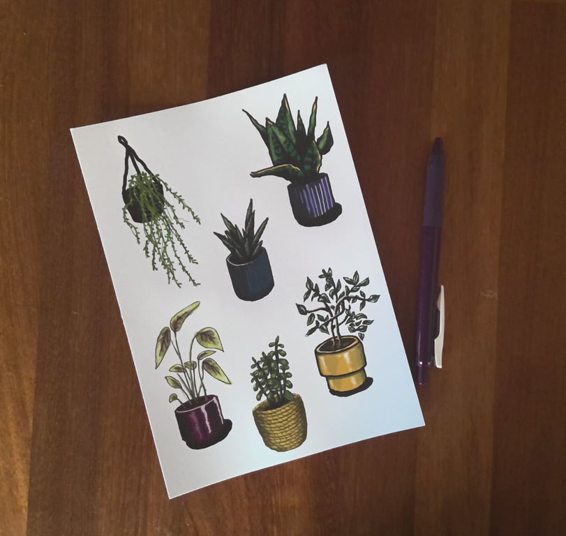 Houseplant stickers