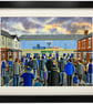 Warrington. Framed & Unframed Wolves Art Print, Rugby League Club, Stadium Gift