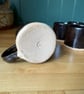 Set of 6 dark chocolate glazed stoneware mugs  - Image 5