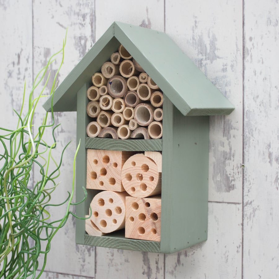 Bee Hotel, Insect House, Wildlife House in 'Willow'. Two Tier