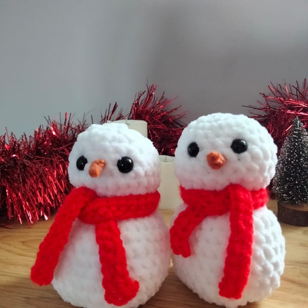 Handmade Crochet Snowman
