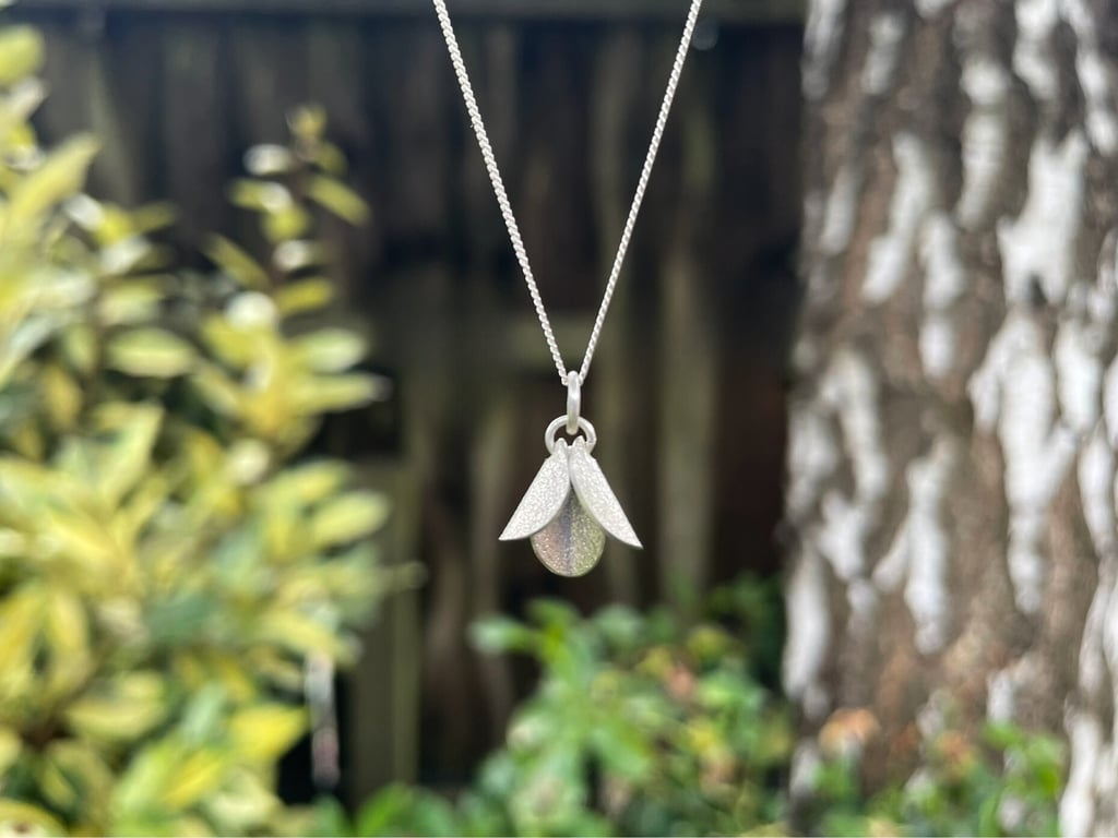 Handmade Silver Petals Necklace