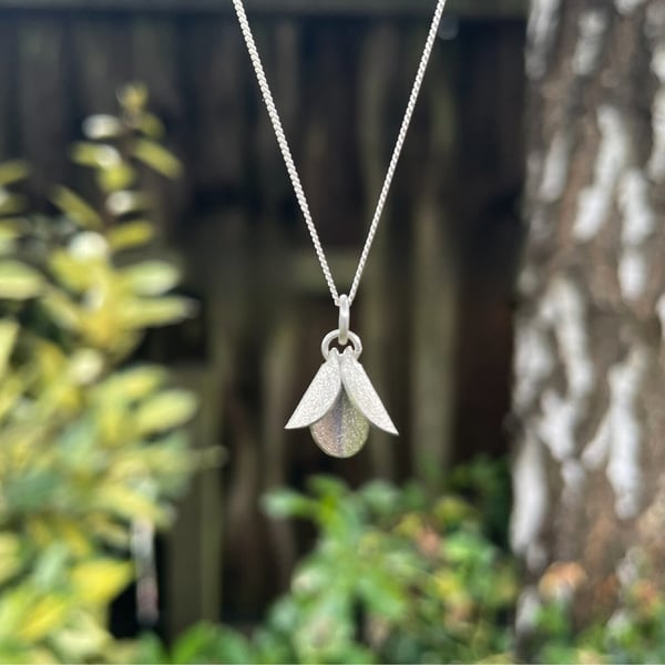 Handmade Silver Petals Necklace