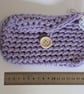 Handmade crochet purse made with lilac t-shirt yarn  - Image 2