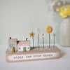 Little Wooden Houses with Clay & Button Garden 'Enjoy the little things'