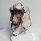 Macaque sketch sculpture. 