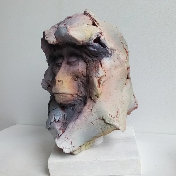Macaque sketch sculpture. 