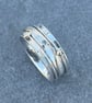 Aquamarine Sterling Silver Spinner ring, silver spinner ring, aquamarine ring,  - Image 8
