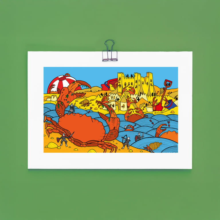 Crab Attack - Giclee Fine Art Print (Unframed)