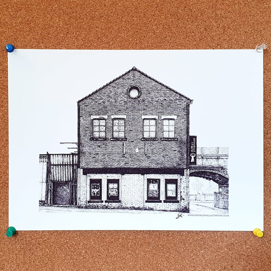 Stinkys Peep House, Drawing - Leeds Poster
