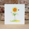 Eco-friendly Card  Sunflower Garden - Blank 
