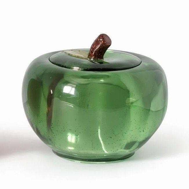 Small Apple Shaped Trinket Pot – Green