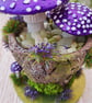 Mushroom Shelf Ornament - Purple Handmade Whimsical Cottagecore Decor - Image 8