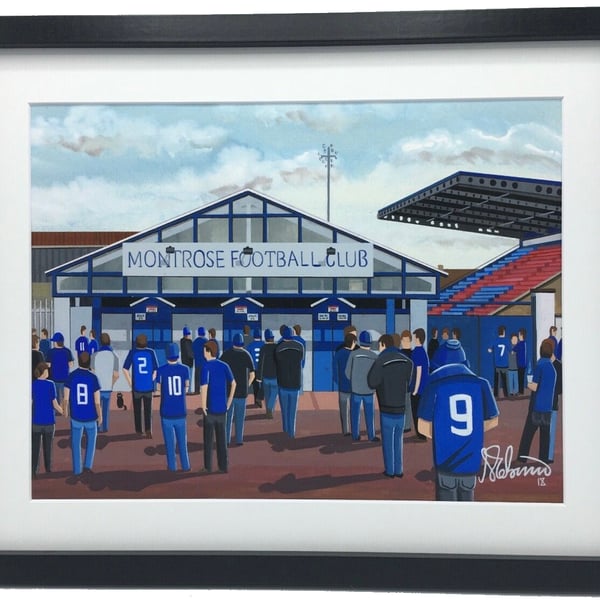 Montrose. Framed & Unframed Fine Art Print Football FC, Links Park Stadium Gift