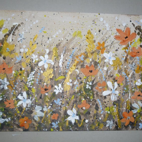 original art floral acrylic painting ( ref FA 302  B1 )