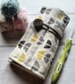 Geometry Print Crochet Hook Roll