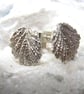 Fine silver bramble leaf earrings - Image 2