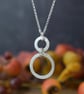 Sterling Silver Circles Necklace - Geometric Jewellery - Image 3