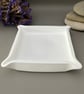White Pinched Corner Square Tray
