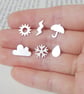 weather forecast ear studs (1 pair), handmade  - Image 2