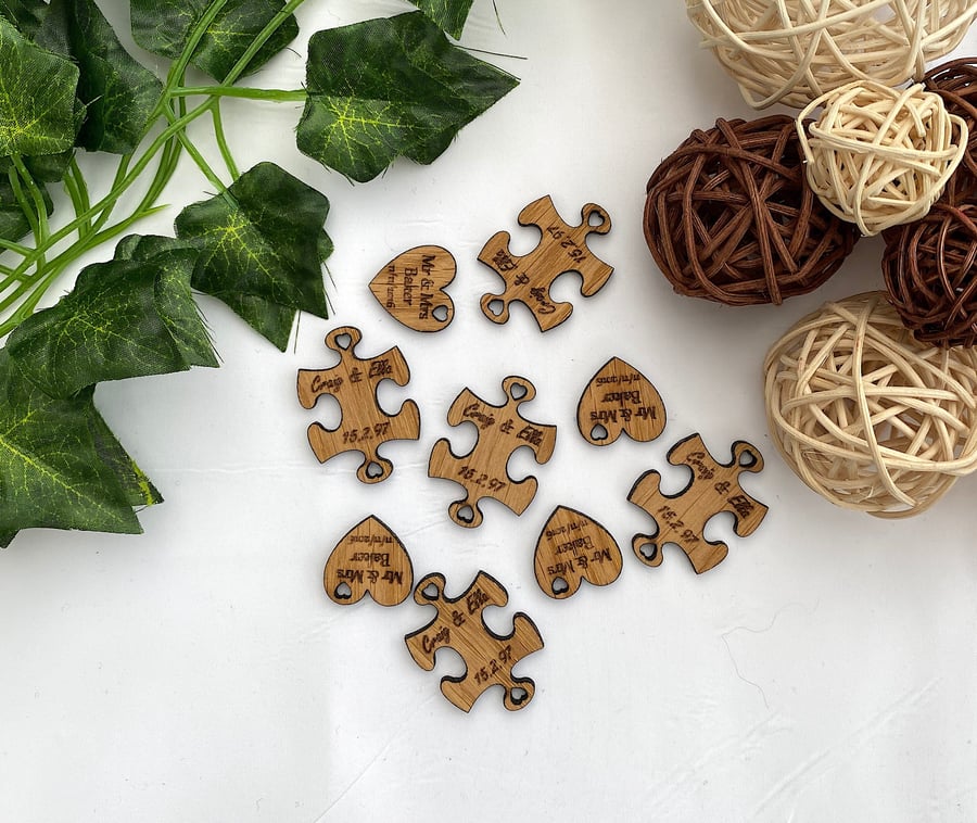 Wedding Table Confetti - Wood Decorations