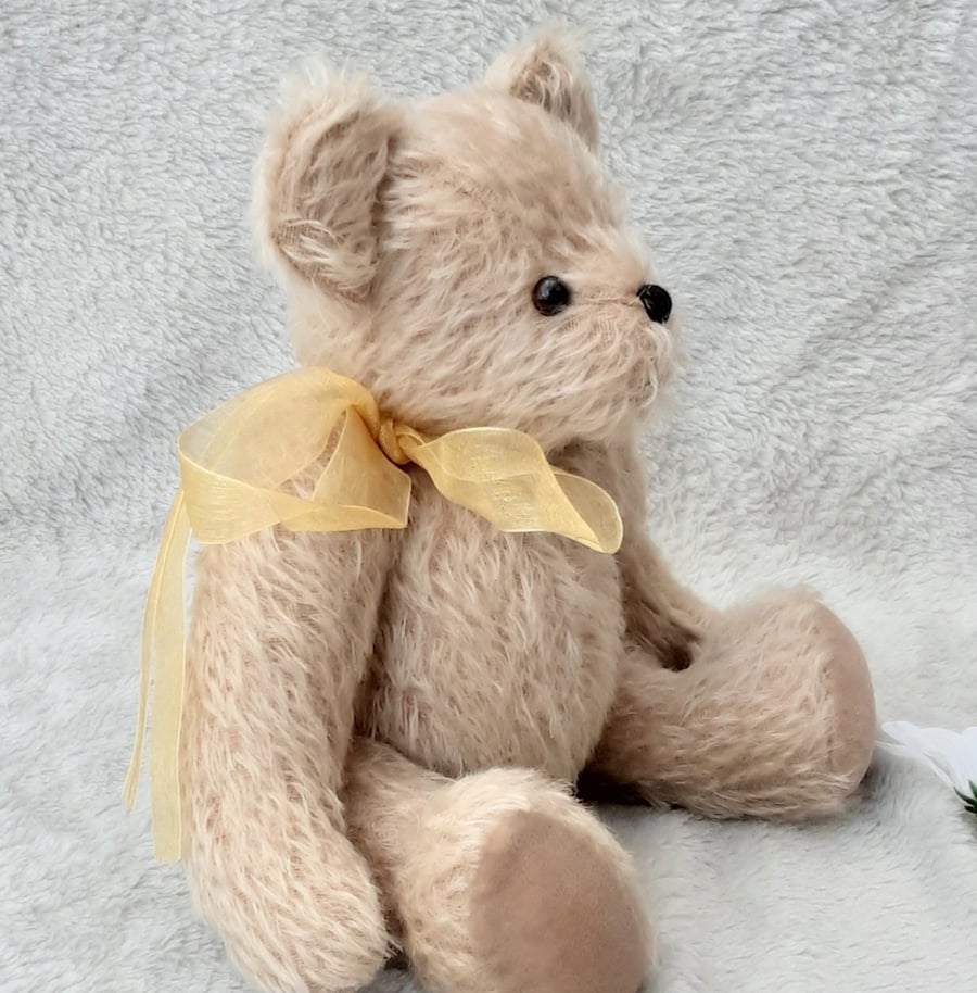 Pebbles Bear, Original prototype artist bear made for my kits, Mohair Teddy Bear