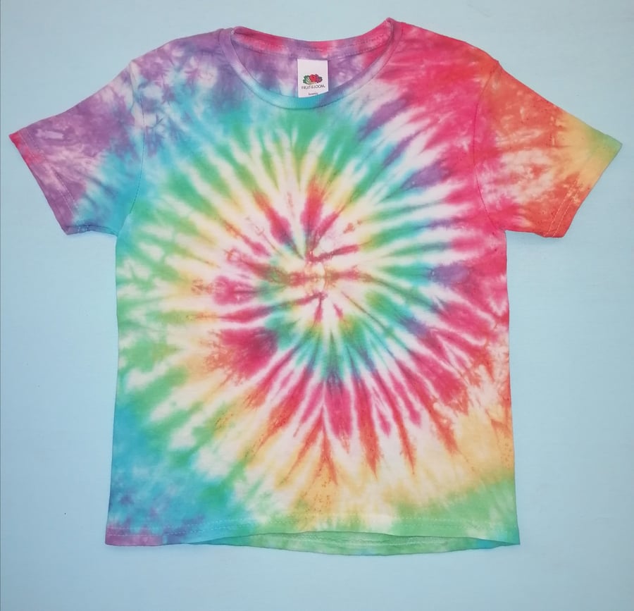 Kids Rainbow Tie Dye T-shirt  - Made to order in any size