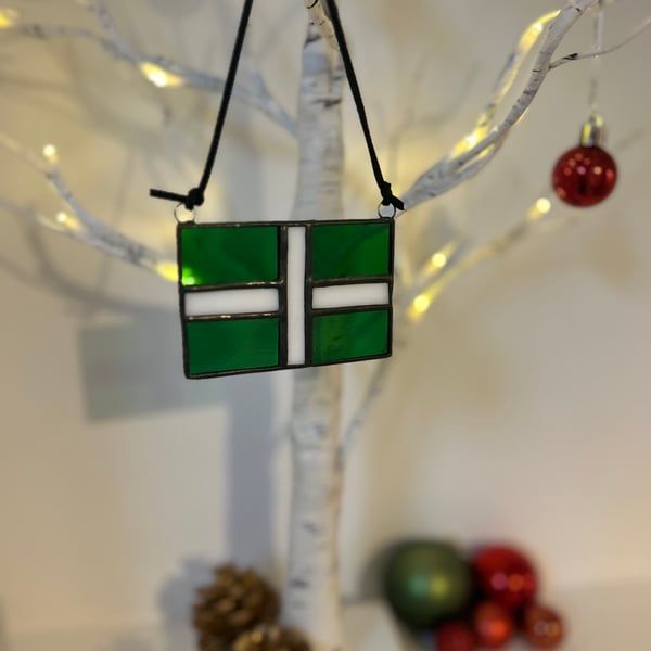 Devon Flag in stained glass
