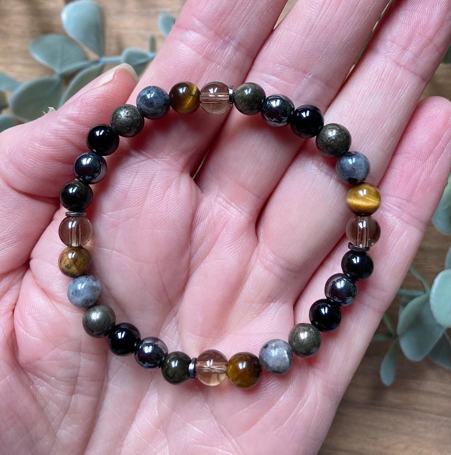 PROTECTION Crystal Bracelet,  7 Protection Crystals