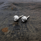 STERLING SILVER Stud earrings, Handmade Urban Design Jewellery