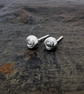 STERLING SILVER Stud earrings, Handmade Urban Design Jewellery